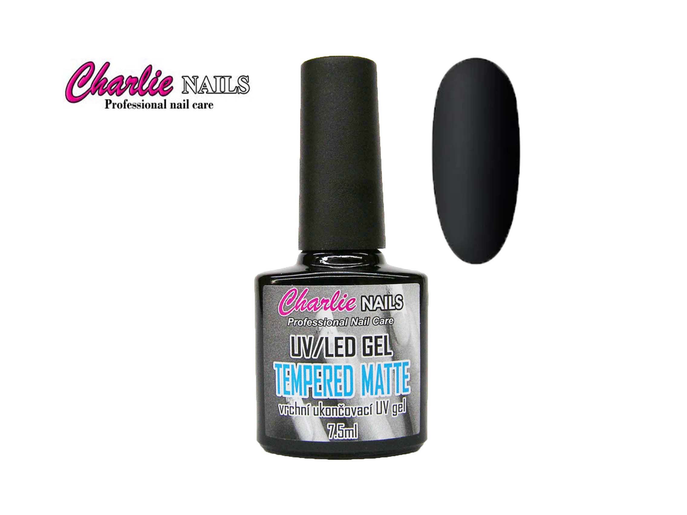 Charlie UV/LED Gel - Tempered MATTE Top průhledný matný : 7,5ml