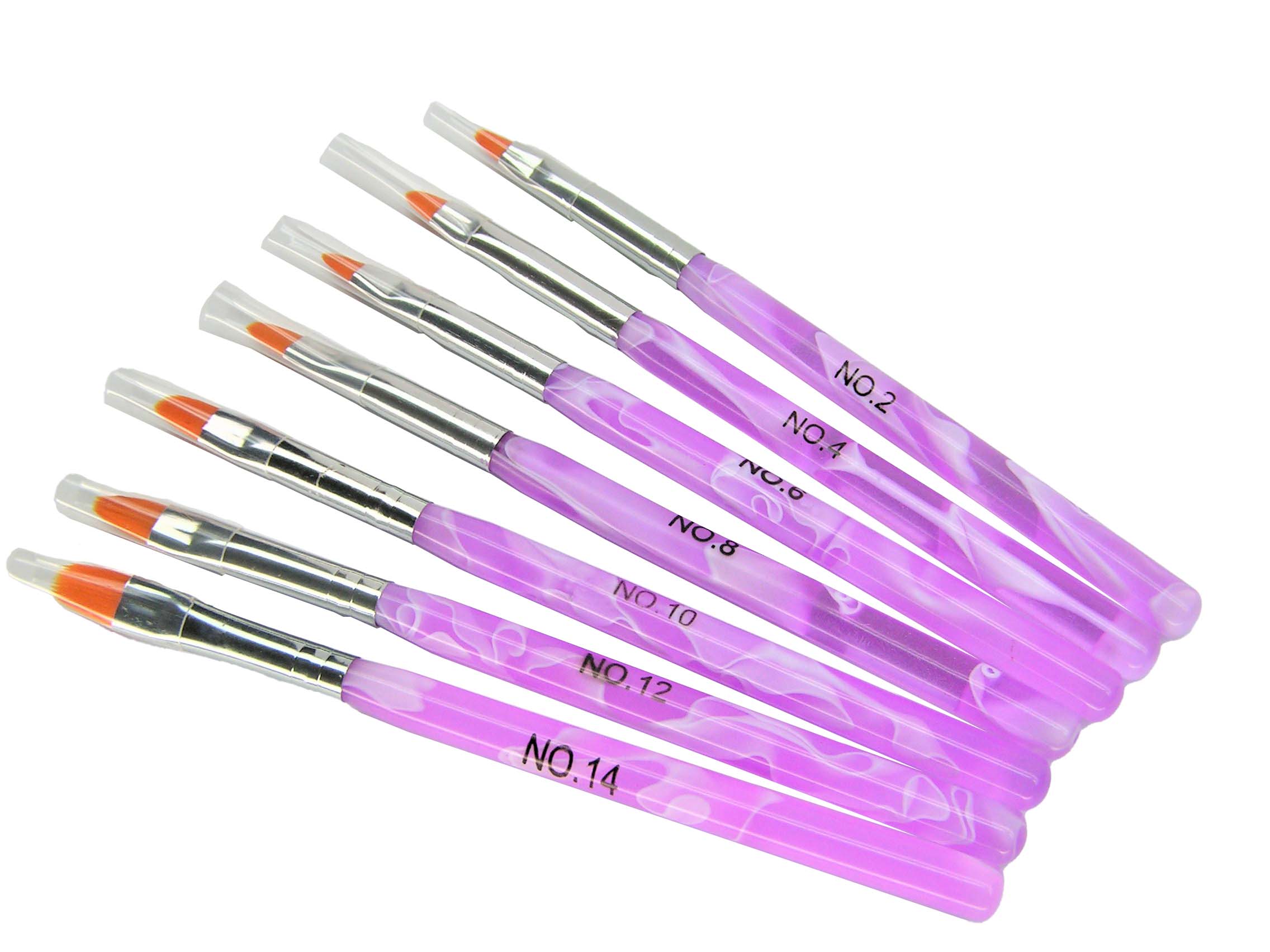 Charlie nails Sada štětců na UV/LED gel - 7ks.