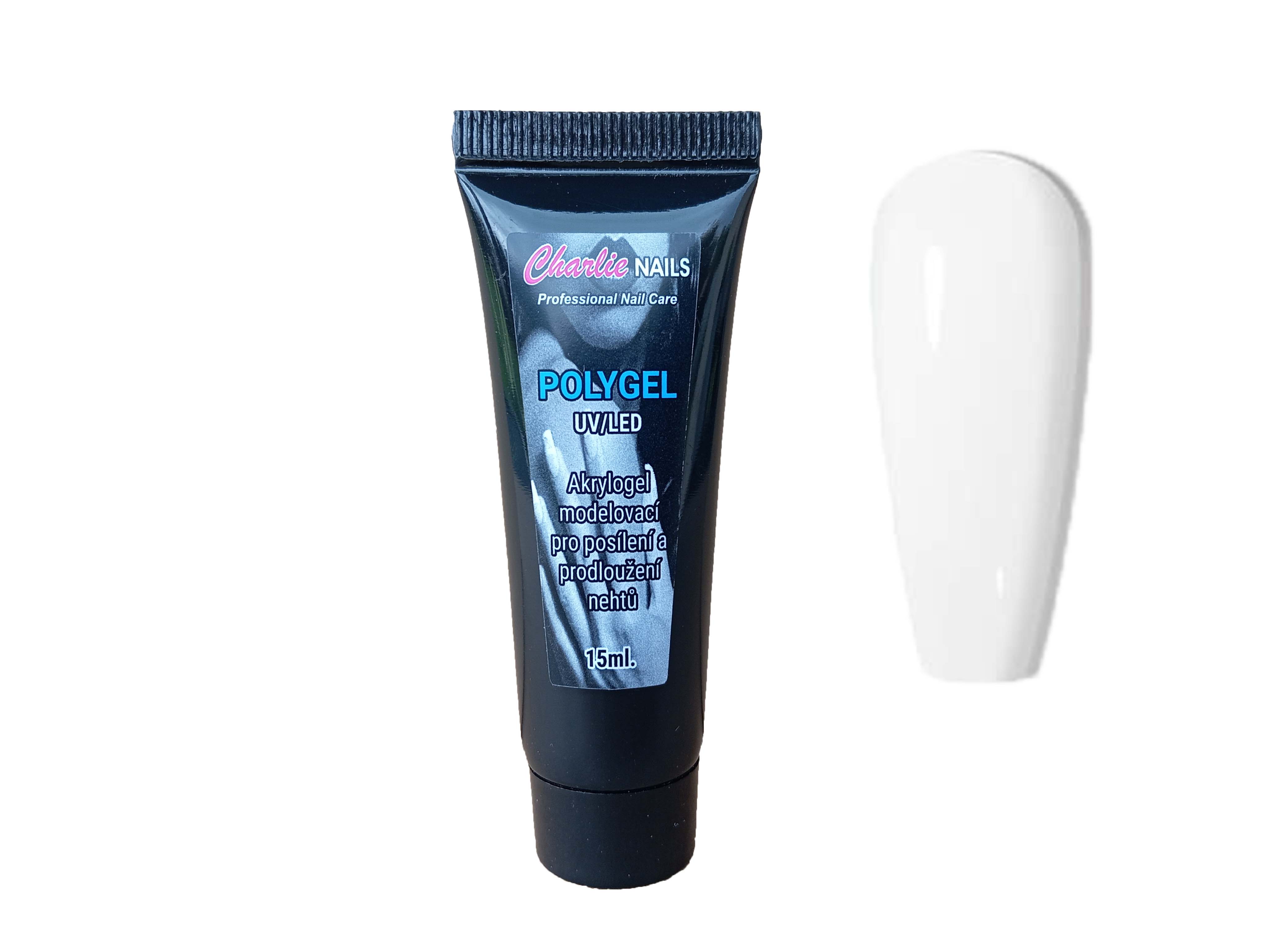 Charlie nails PolyGel 15ml. č.2 bílý