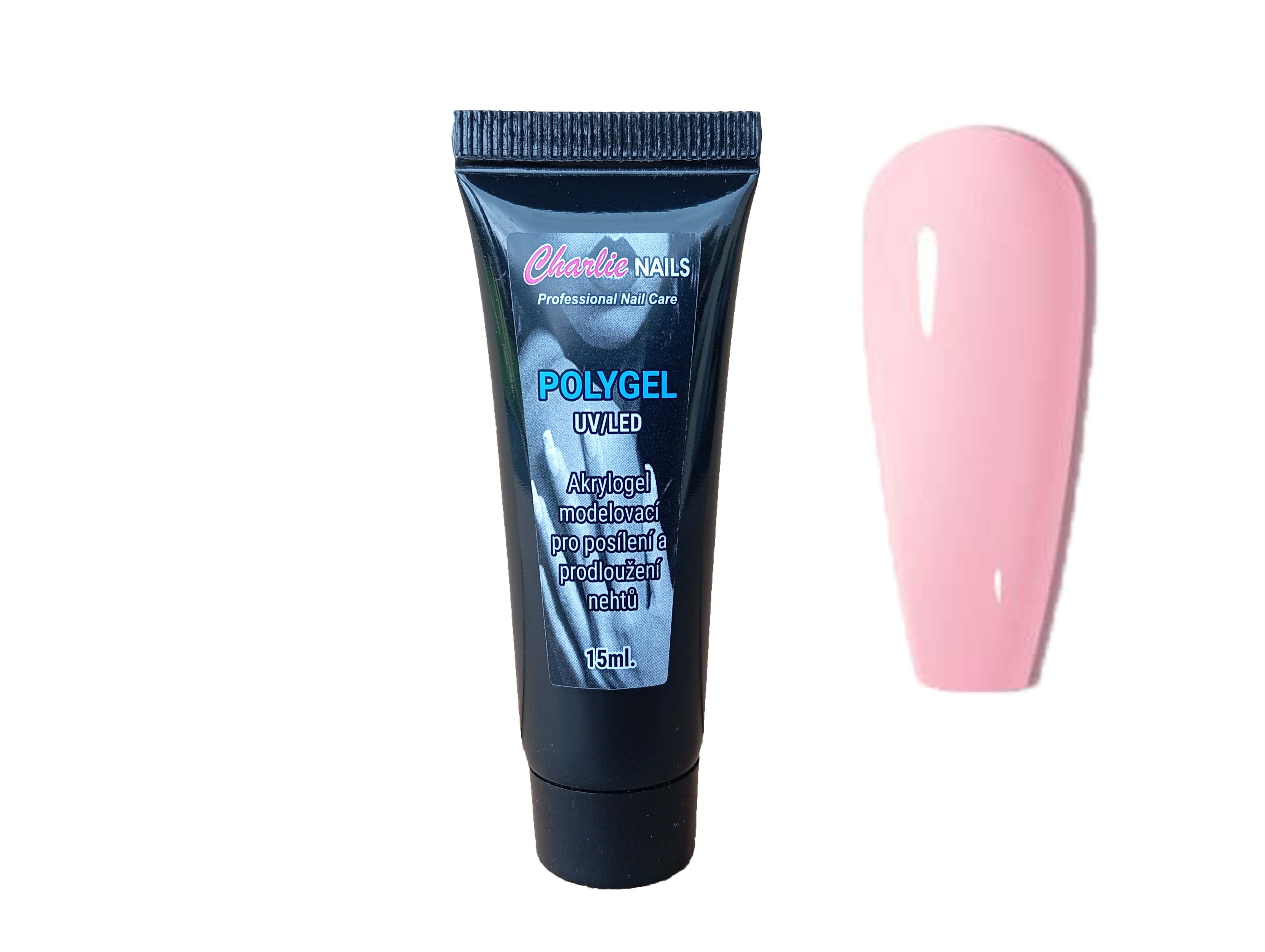 Charlie nails PolyGel 15ml. č.4 růžový