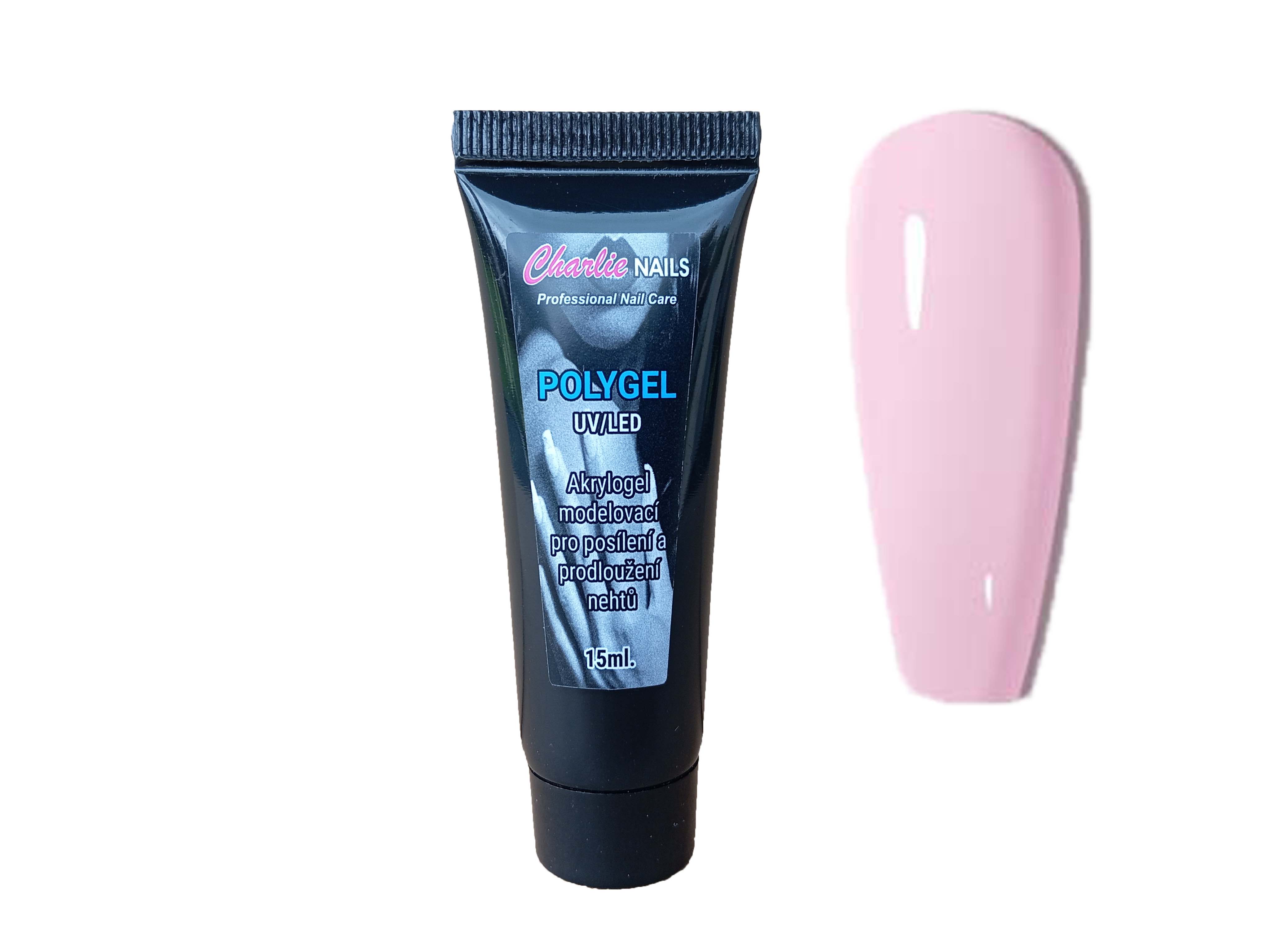 Charlie nails PolyGel 15ml. č.8 růžový