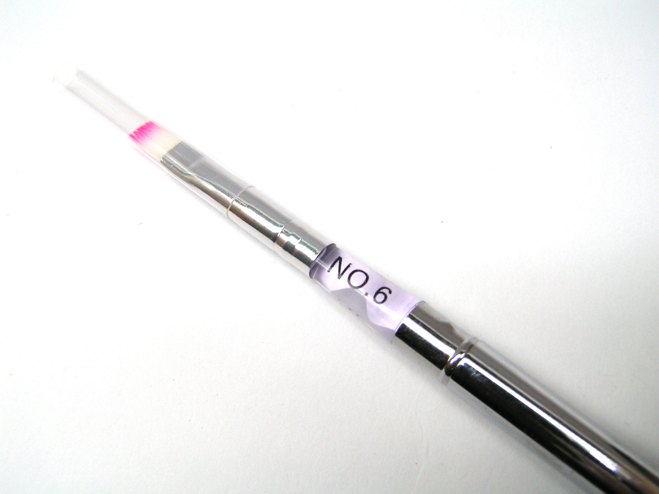 Štětec na UV gel - č.6 - kovový