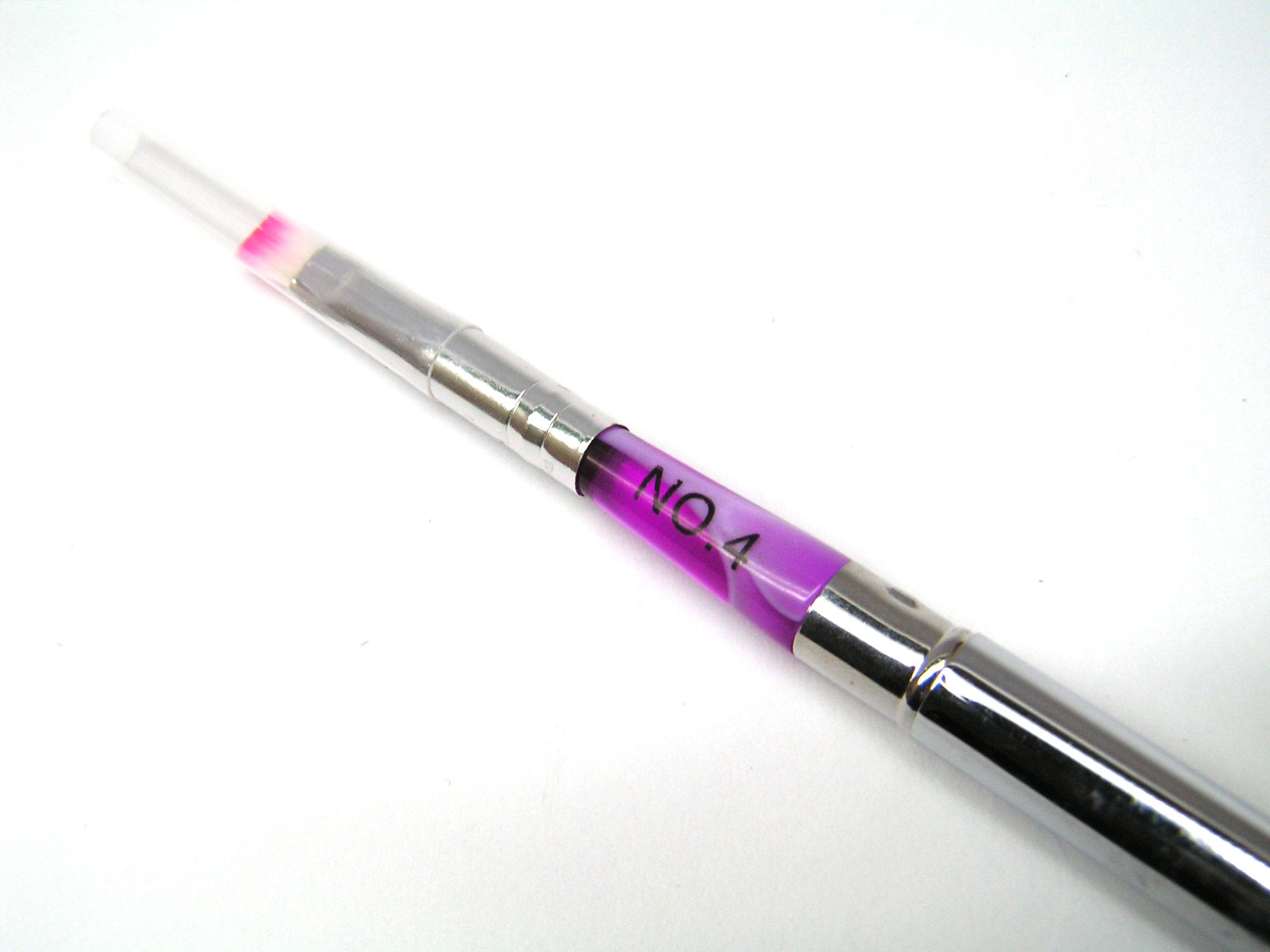 Charlie štětec na UV gel č.4 - kovový, skládací