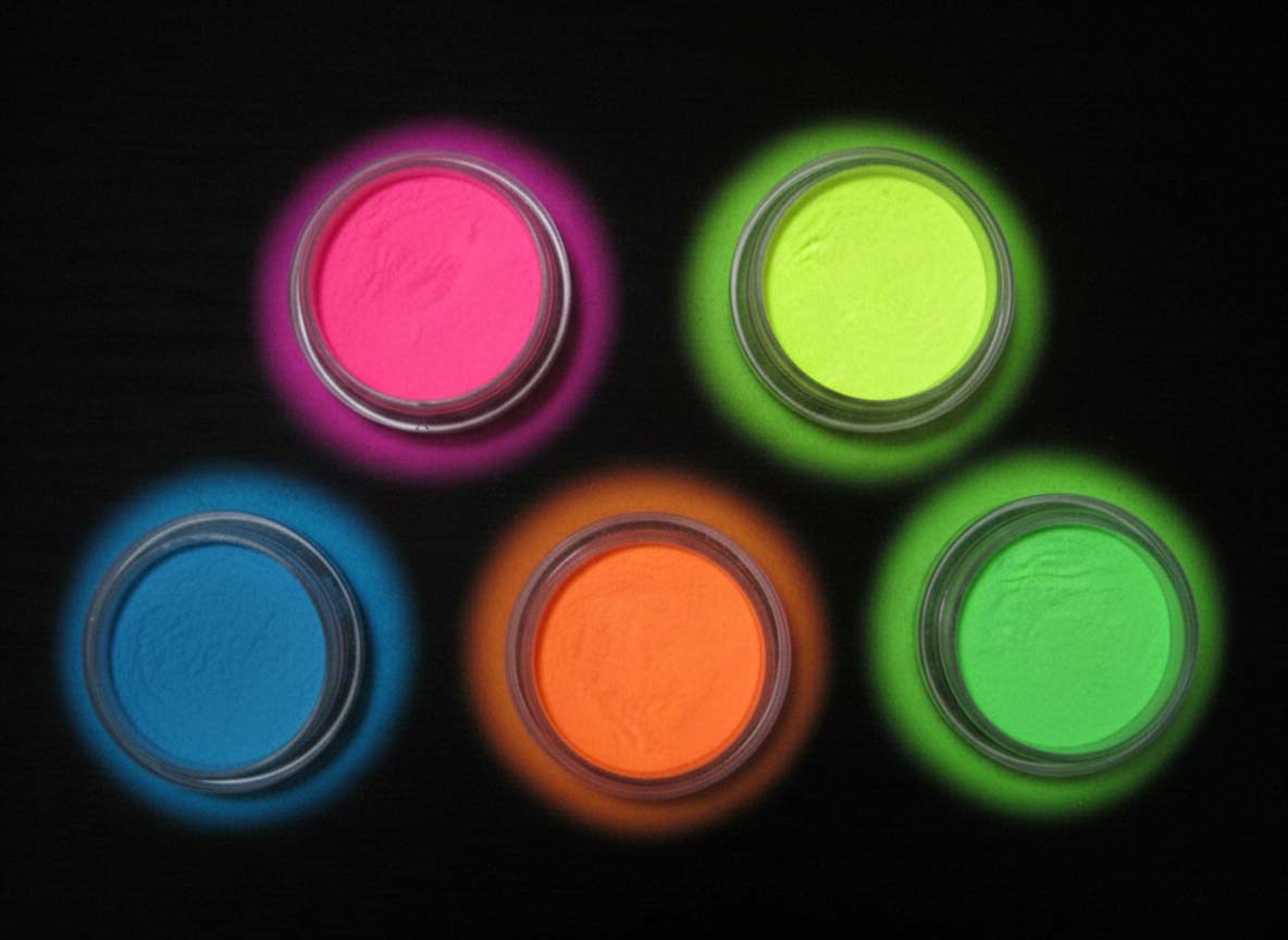 Svítící pigment - sada 5ks.