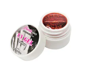 Charlie UV/LED gel 5ml - červený glitter  č.403