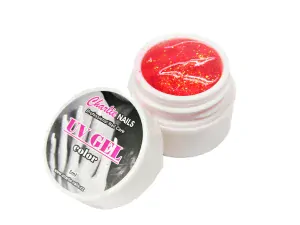 Charlie UV/LED gel 5ml - červený glitter  č.404 