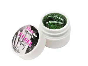 Charlie UV/LED gel 5ml - zelený glitter č.406