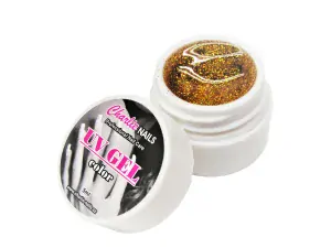 Charlie UV/LED gel 5ml - zlatý glitter č.408