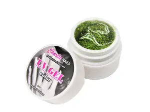 Charlie UV/LED gel 5ml - zelený glitter č.412