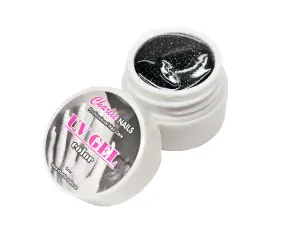 Charlie UV/LED gel 5ml - černý glitter  č.413