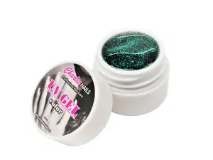 Charlie UV/LED gel 5ml - aqua glitter č.414