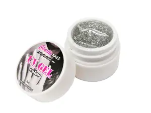 Charlie UV/LED gel 5ml - stříbrný glitter č.415