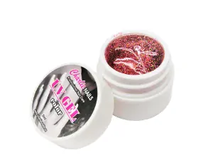 Charlie UV/LED gel 5ml - červený glitter  č.422