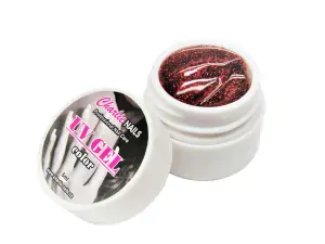 Charlie UV/LED gel 5ml červený glitter č.424