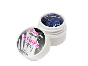 Charlie UV/LED gel 5ml - modrý glitter č.428
