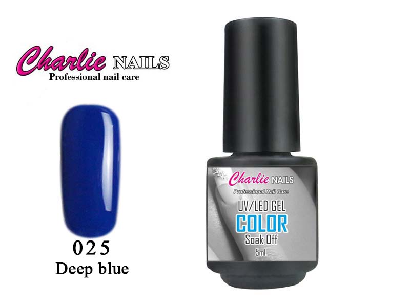 Charlie UV/LED Gel lak 5ml. č.25 modrý Deep blue