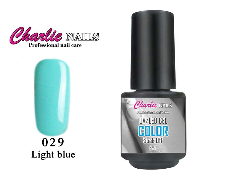 Charlie UV/LED Gel lak 5ml. č.29 modrý Light blue