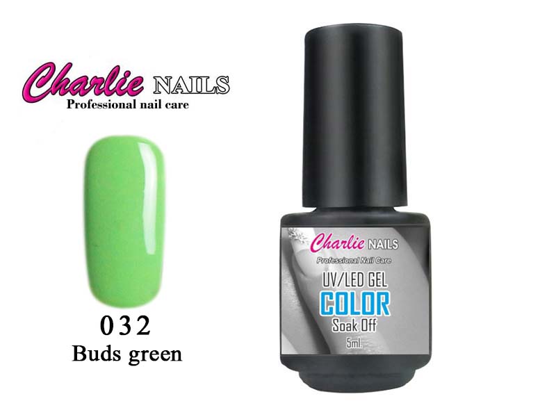 Charlie UV/LED Gel lak 5ml. č.32 zelený Buds green