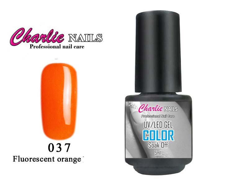Charlie UV/LED Gel lak 5ml. č.37 oranžový Fluorescent