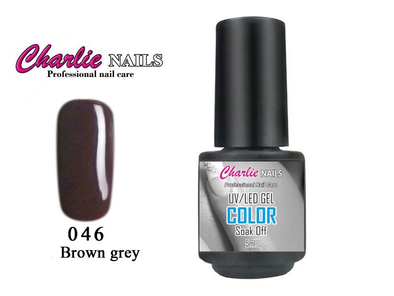 Charlie UV/LED Gel lak 5ml. č.46 hnědo-šedý