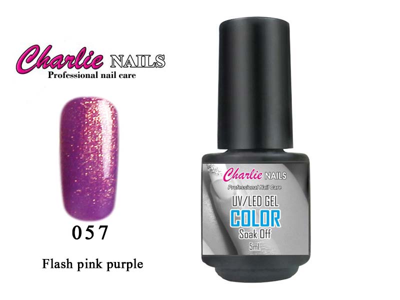 Charlie UV/LED Gel lak 5ml. č.57 Flash pink purple