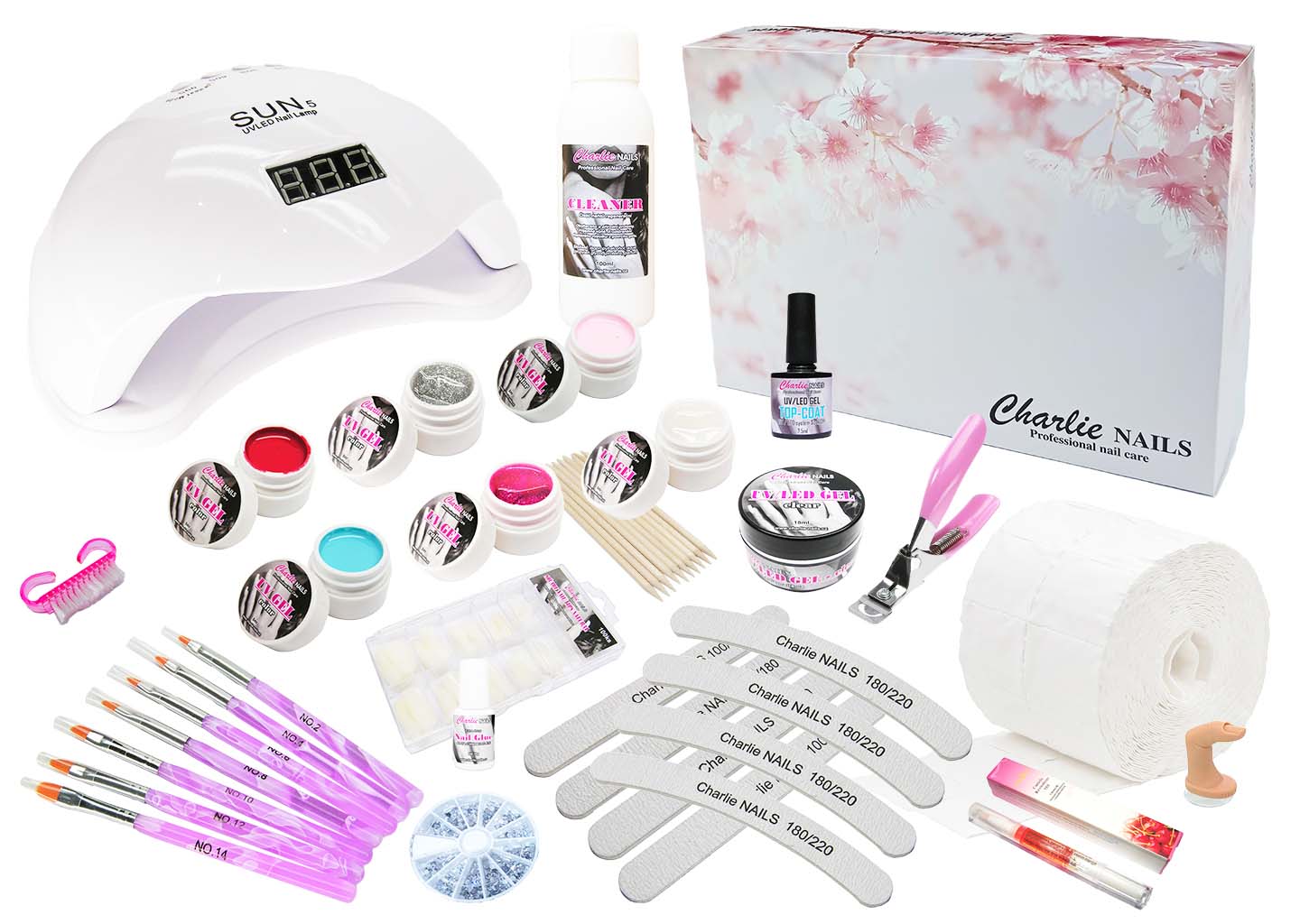 Startovací sada na gelové nehty XXL 48W bílá 