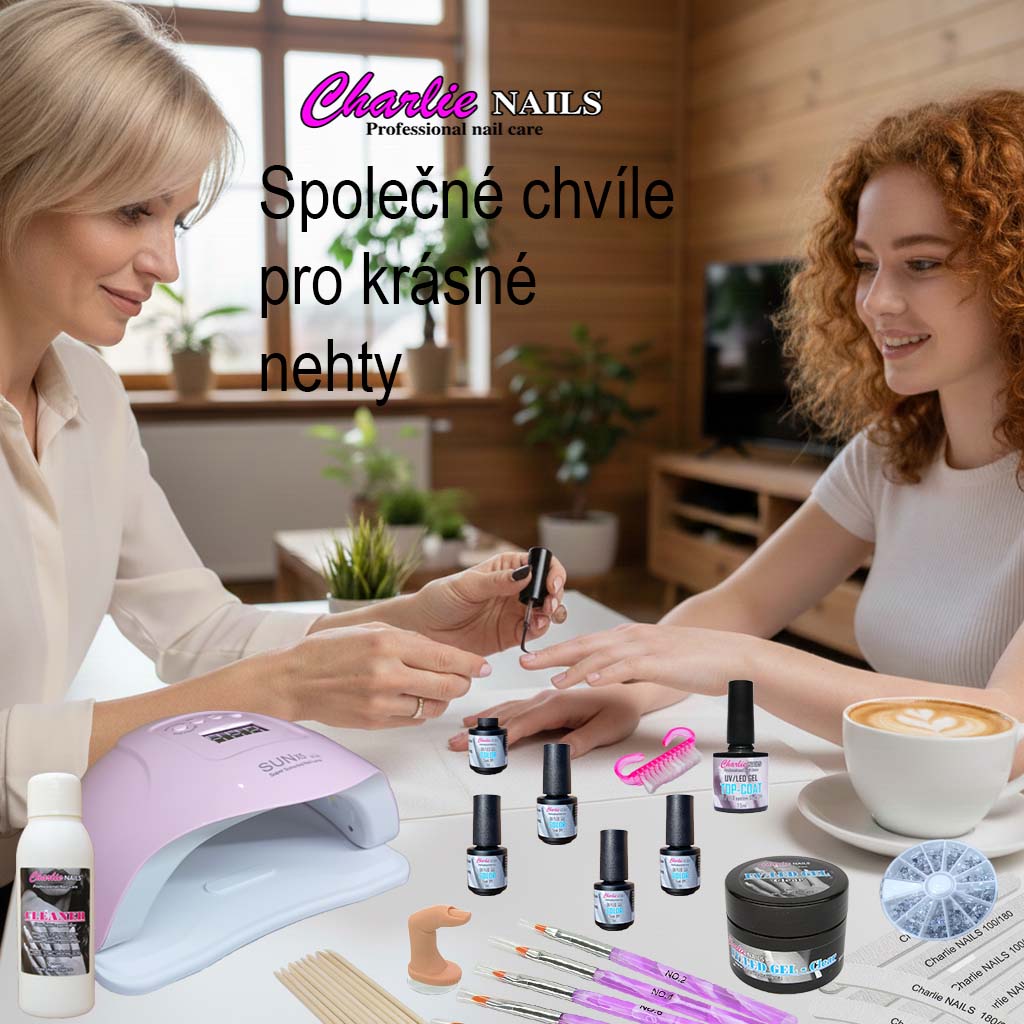 Startovací sada na nehty Hybrid Charlie 120W růžová