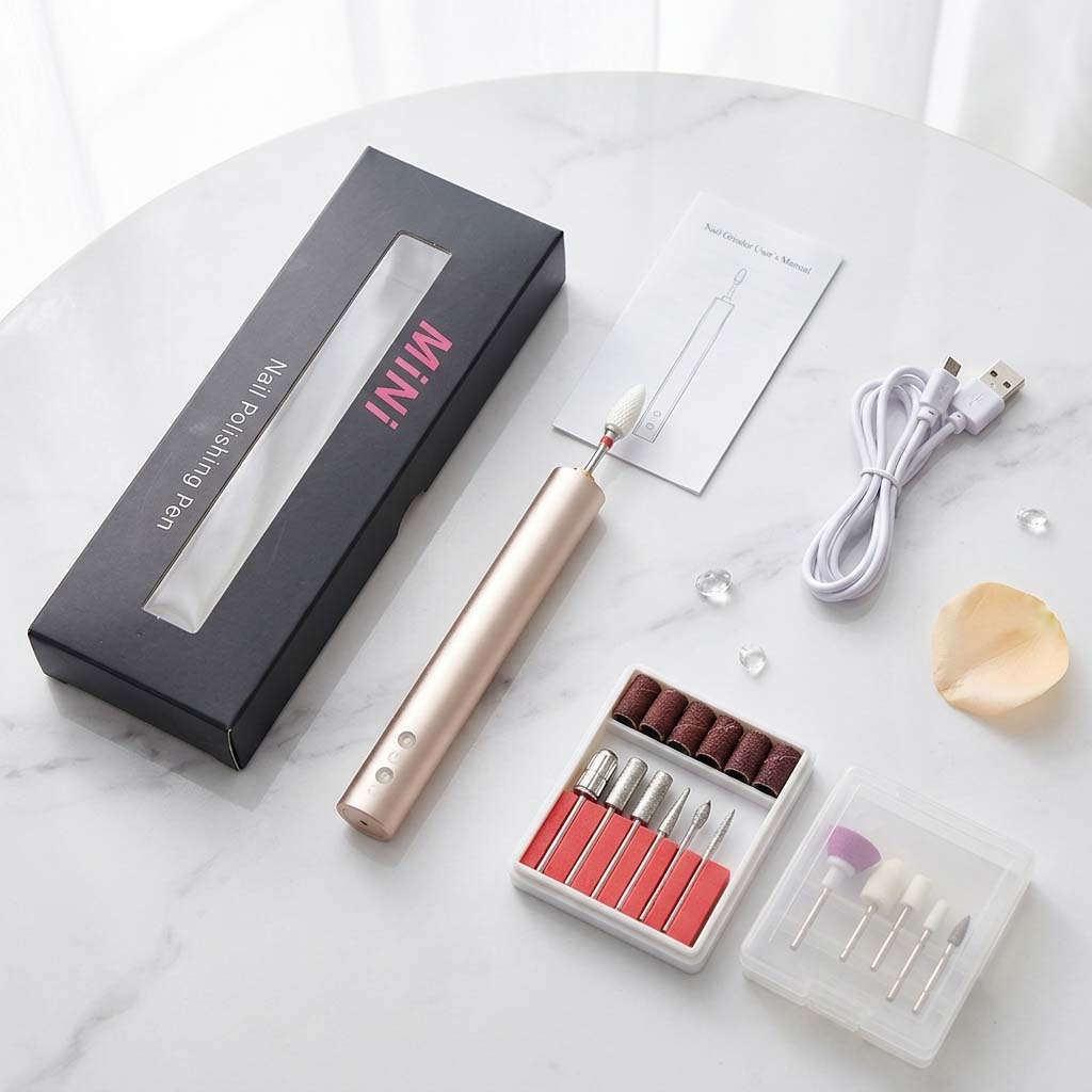 Bezdrátová bruska na nehty Charlie Intuition LED  – šampaň perleť