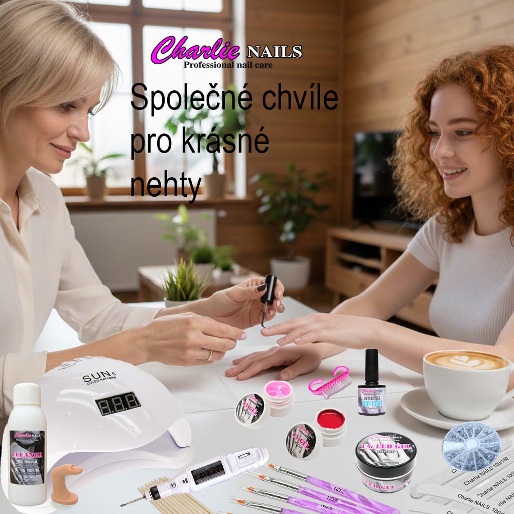 Startovací sada na gelové nehty XXXL 48W bílá s bruskou 10W