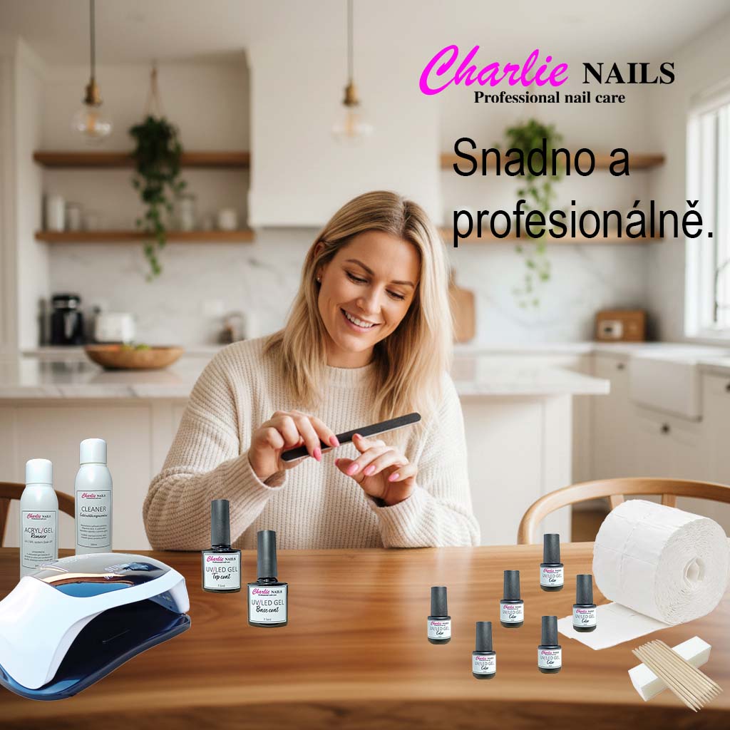 Startovací sada na gel lak nehty Charlie LED 96W