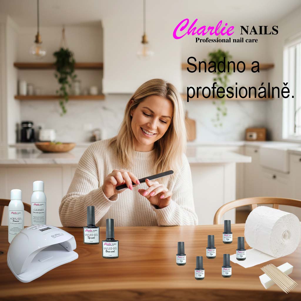 Startovací sada na gel lak nehty Charlie LED 120W