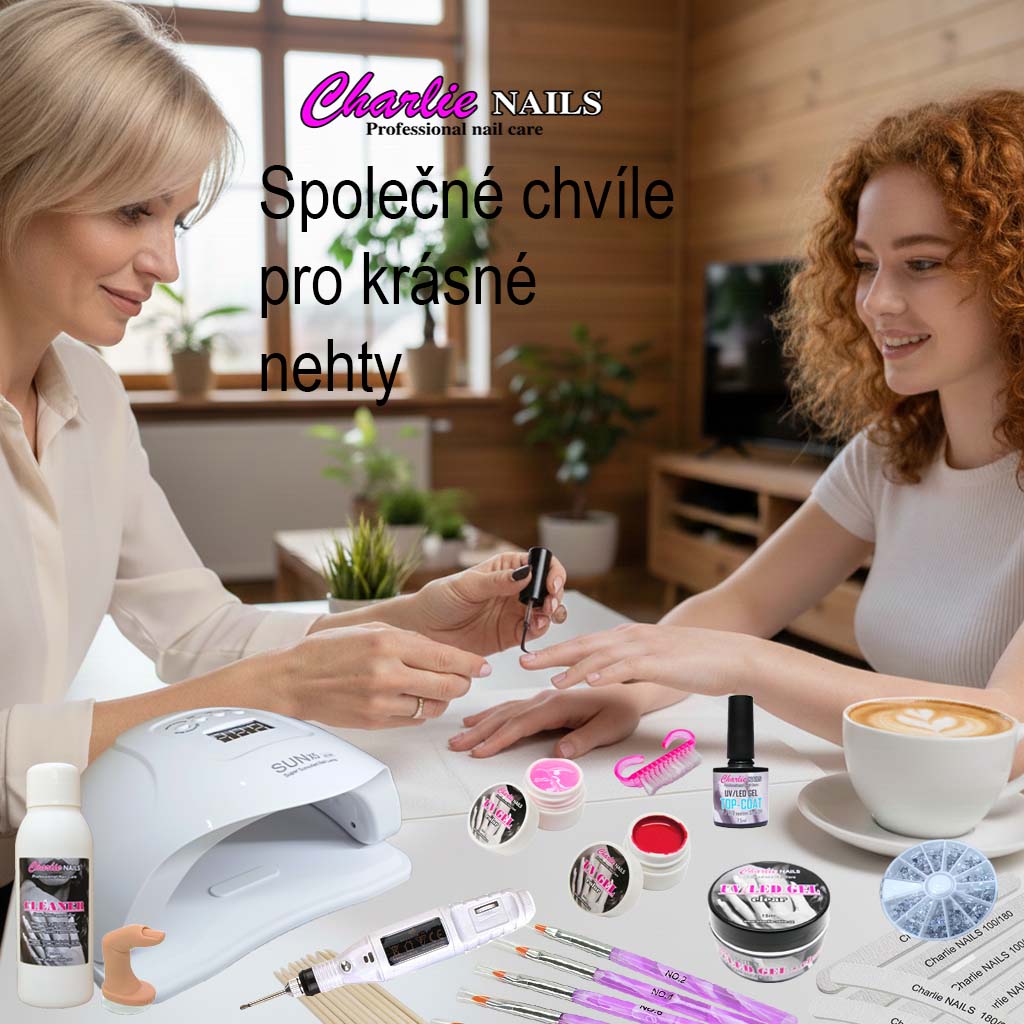 Startovací sada na gelové nehty XXXL 120W s bruskou 10W