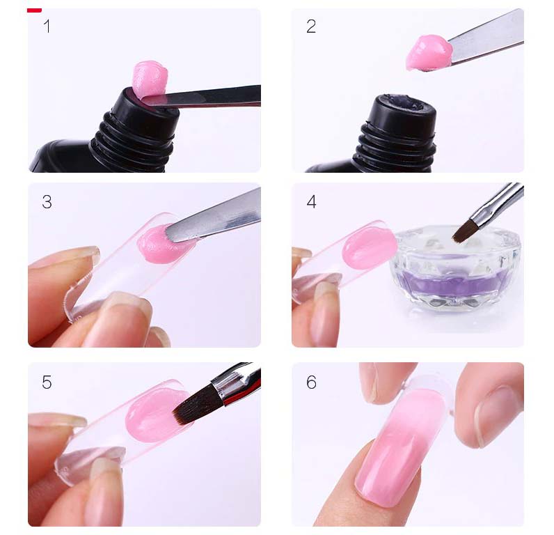 Startovací sada na Polygel nehty XXL 48W růžová