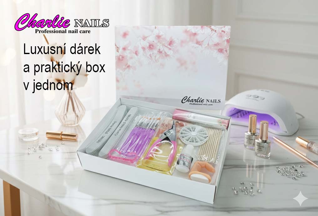 Startovací sada na gelové nehty XXXL Hybrid 150W růžová perleť s bruskou 10W