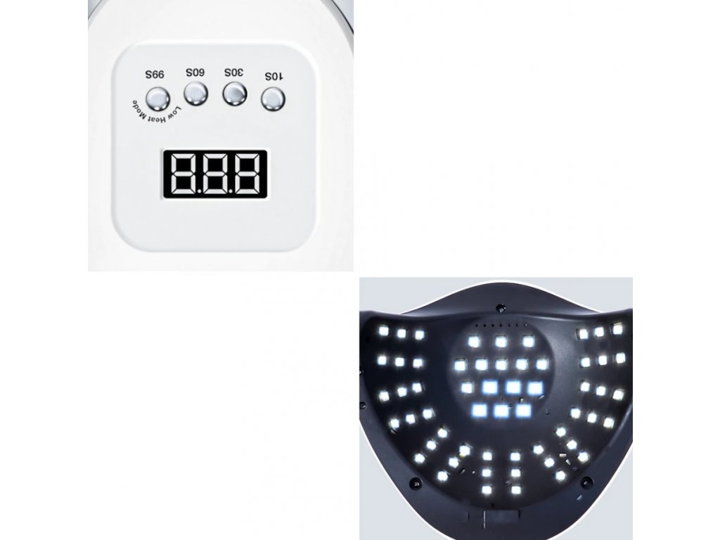 LED/UV  lampa na nehty 180W - bílá