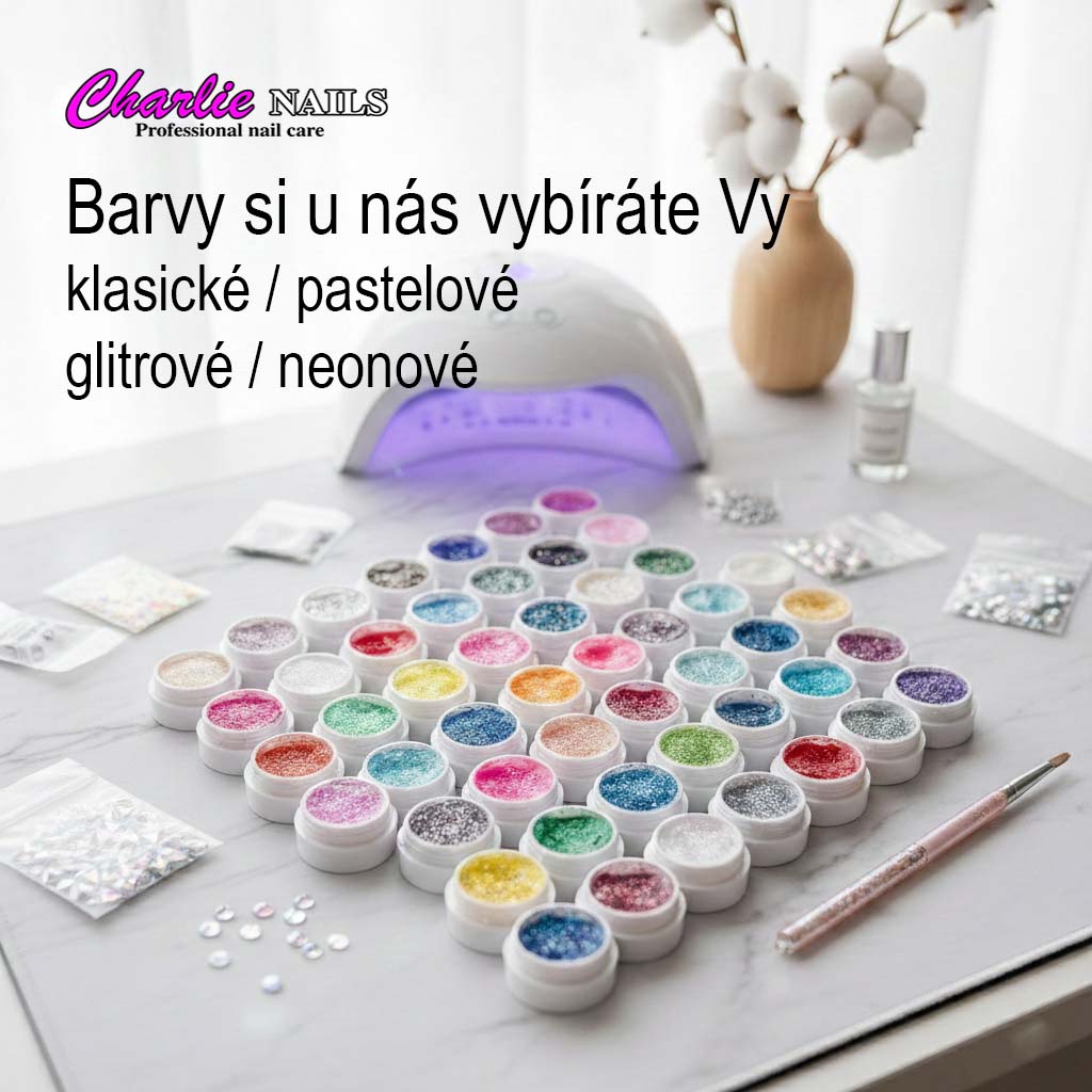 Startovací sada na nehty Hybrid Charlie 48W růžová