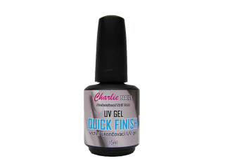 Charlie UV/LED Gel - QUICK FINISH  průhledný vrchní lesk : 15ml